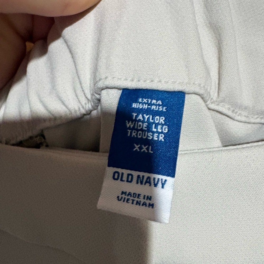 Old Navy extra high rise taylor wide leg trouser silver grey size XXL dress pant - Picture 3 of 6